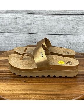 Reef Cushion Sol Hi Metallic Copper Sandals Women’s Shoe Size 10